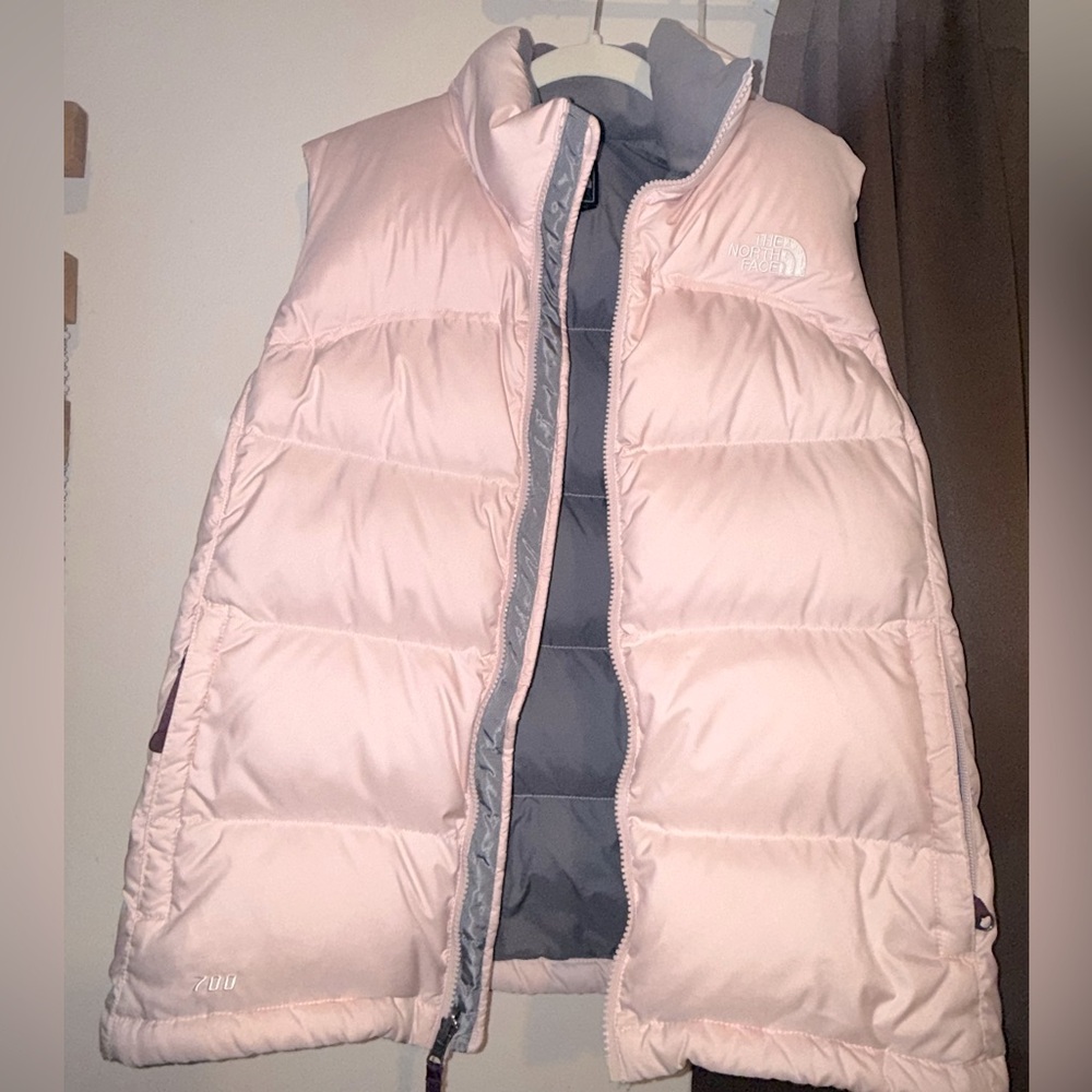 The North Face Vintage PINK Nuptse 700 Vest Large